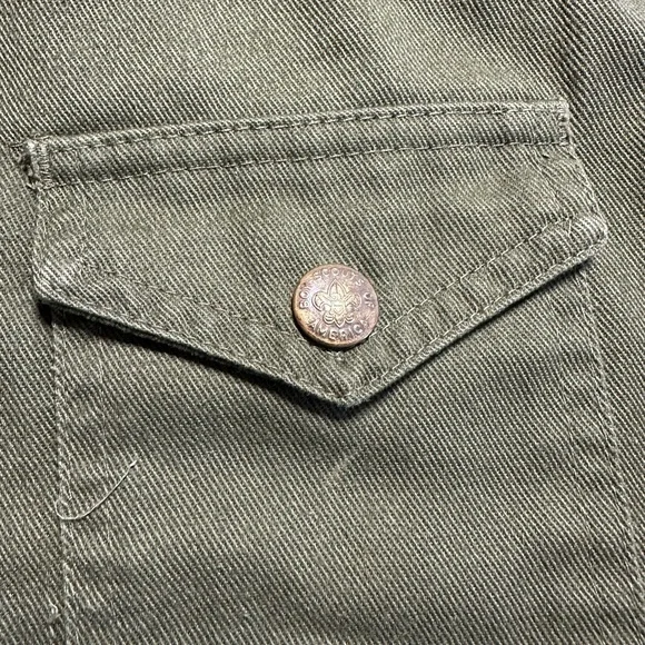 VTG Boy Scouts of America Uniform Pants  Green Cargo Shorts BSA - Picture 4 of 10